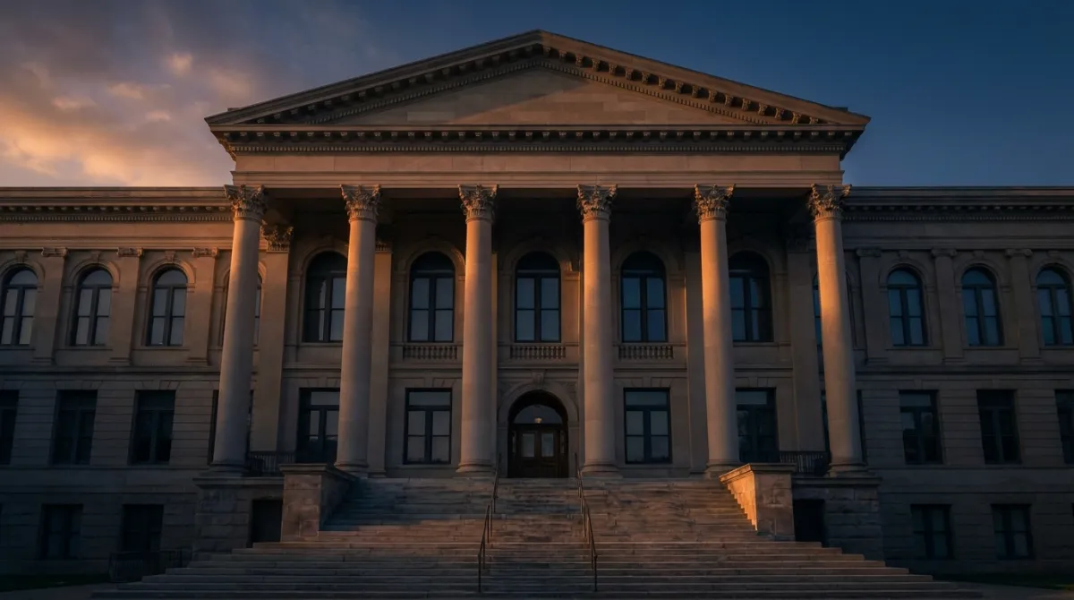 A Michigan county probate courthouse and estate paperwork representing the probate process